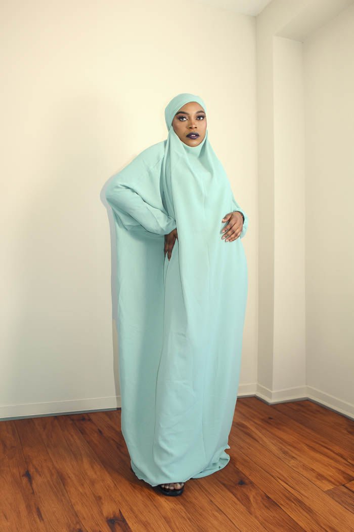 BUTTERFLY JILBAB- AQUA