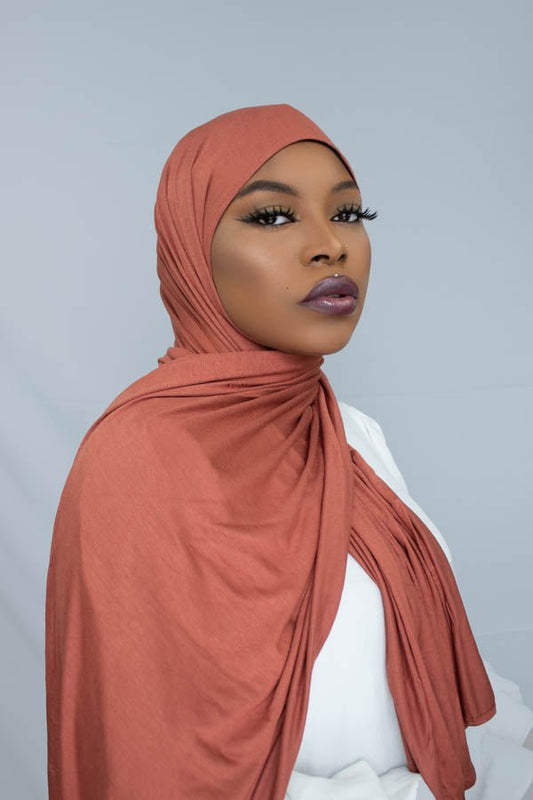 PREMIUM JERSEY HIJAB-  TERRACOTTA