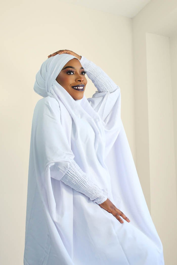 SARAH TWO PIECE JILBAB SET - WHITE