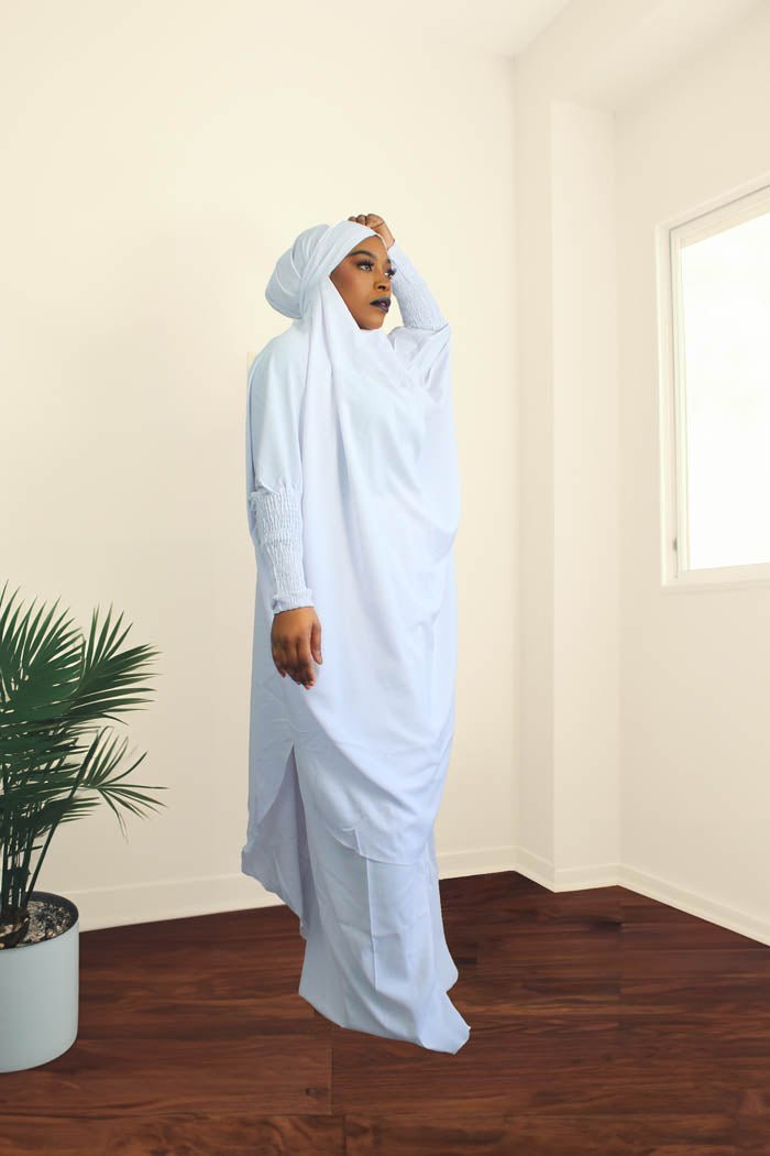 SARAH TWO PIECE JILBAB SET - WHITE