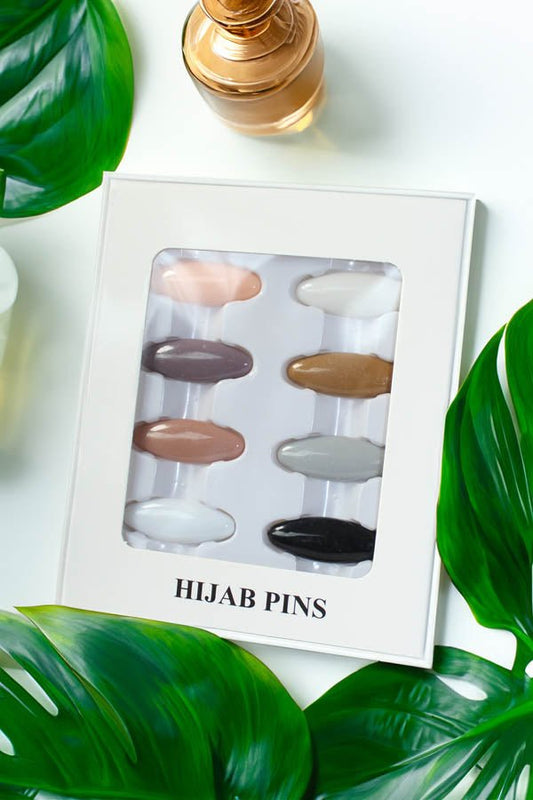 NO SNAG HIJAB PINS - NEUTRAL (PACK OF 8)