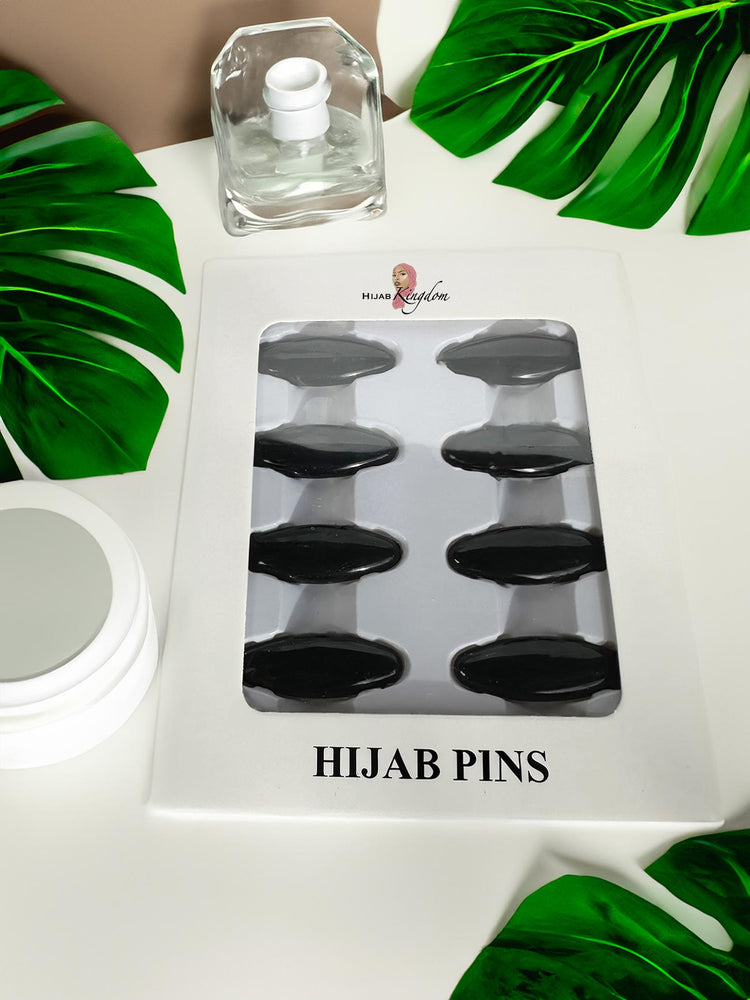 NO SNAG HIJAB PINS - BLACK (PACK OF 8)