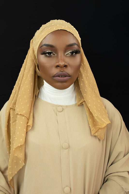 CLASSIC FUZZY CHIFFON HIJAB - LATTE