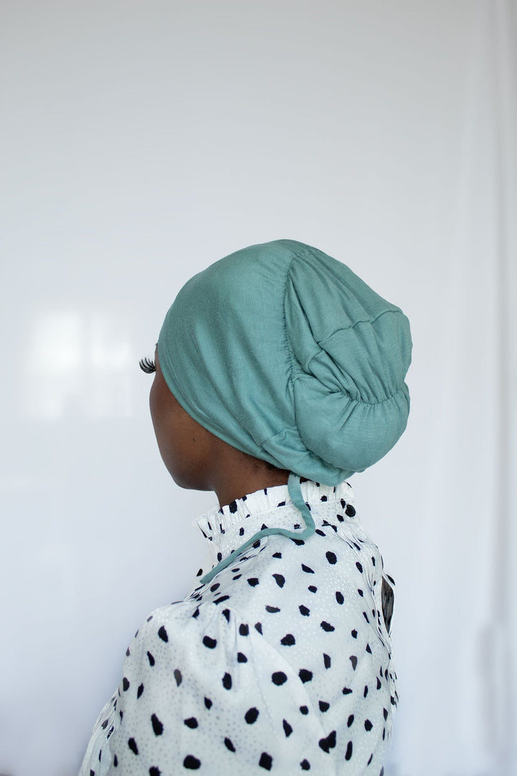 SLIK-BLEND SATIN UNDERSCARF-  TEAL