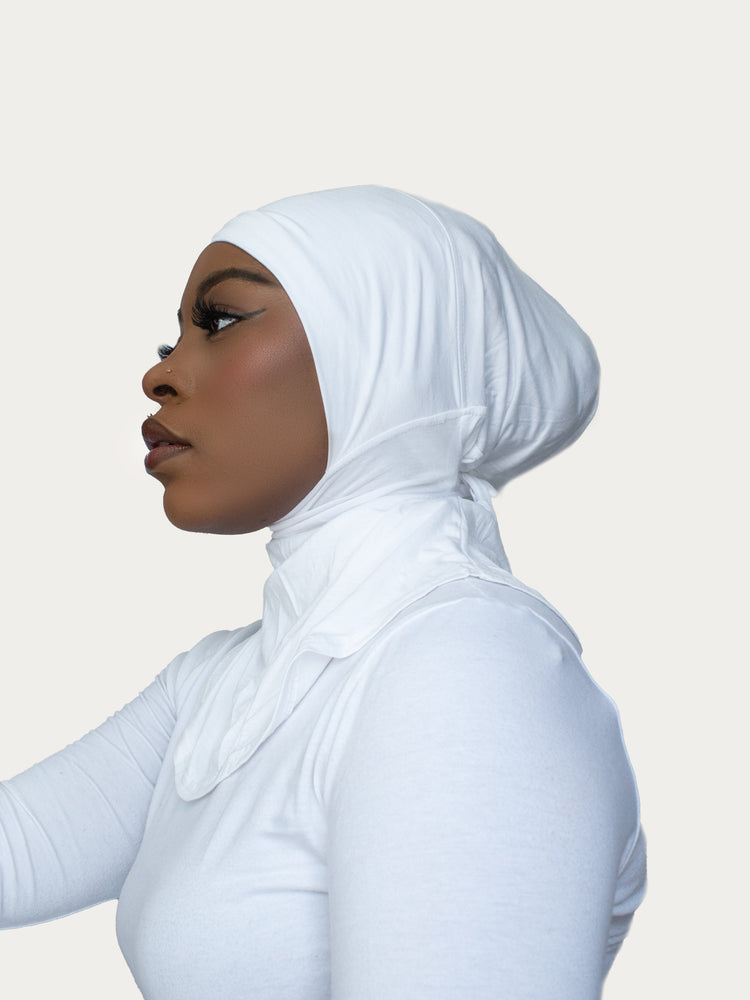 RANIA FULL COVERAGE ADJUSTABLE UNDER SCARF - WHITE