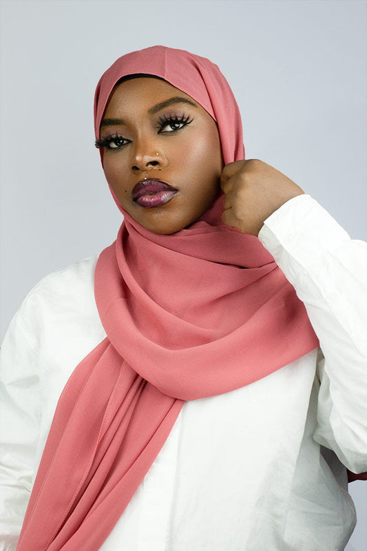 LUXURY CHIFFON HIJAB - BRICK