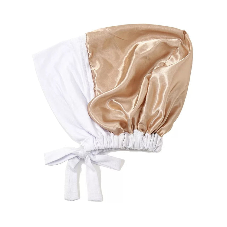 SATIN-LINED UNDERSCARF - WHITE