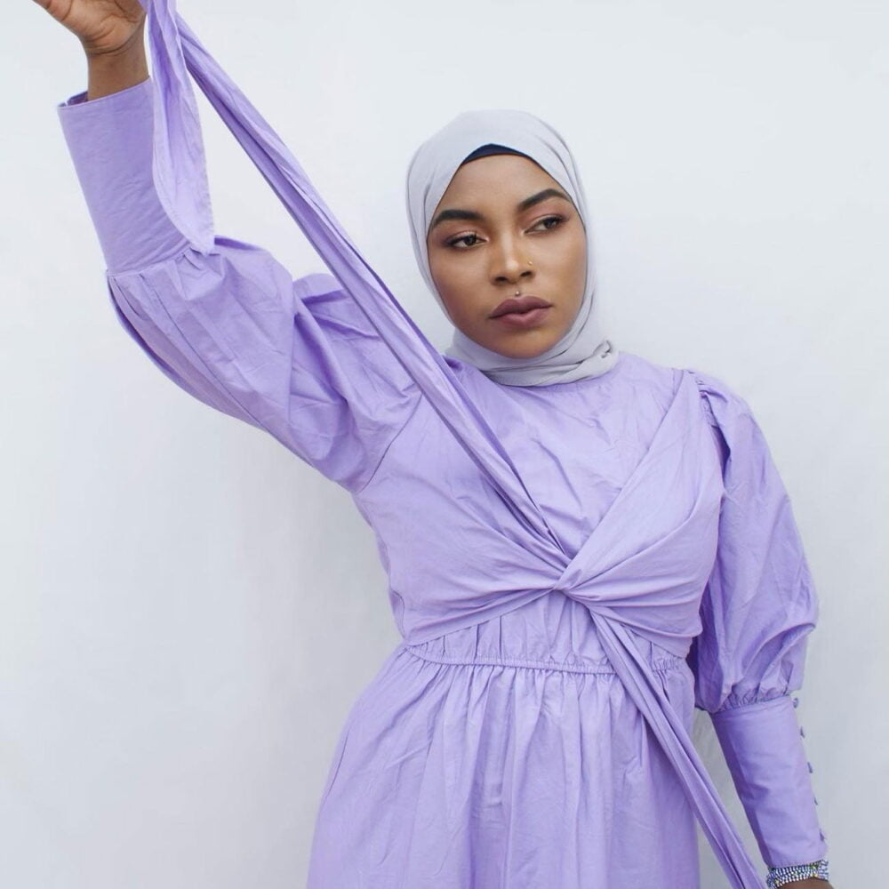 KHADIJA PUFF SLEEVE MAXI DRESS - PURPLE - HIJABKINGDOM