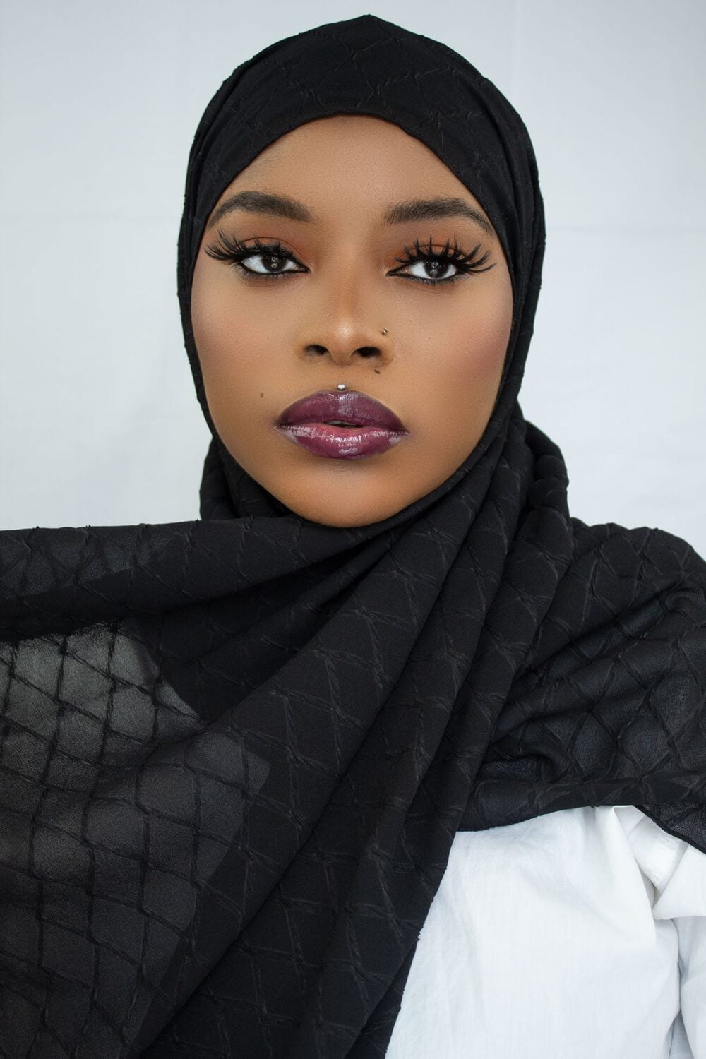 L'AMOUR CHIFFON HIJAB - BLACK - HIJABKINGDOM