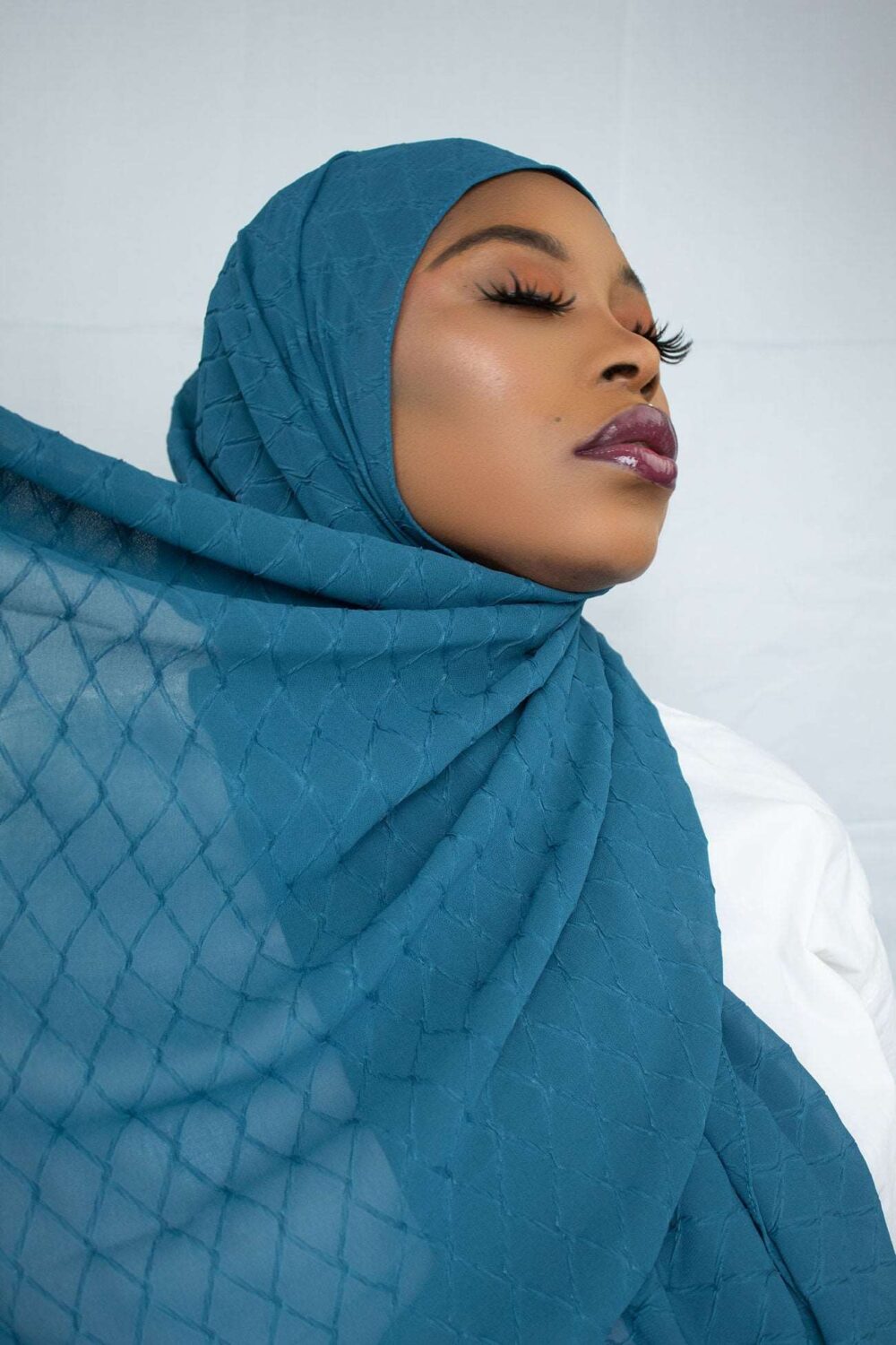 L'AMOUR CHIFFON HIJAB - CERULEAN