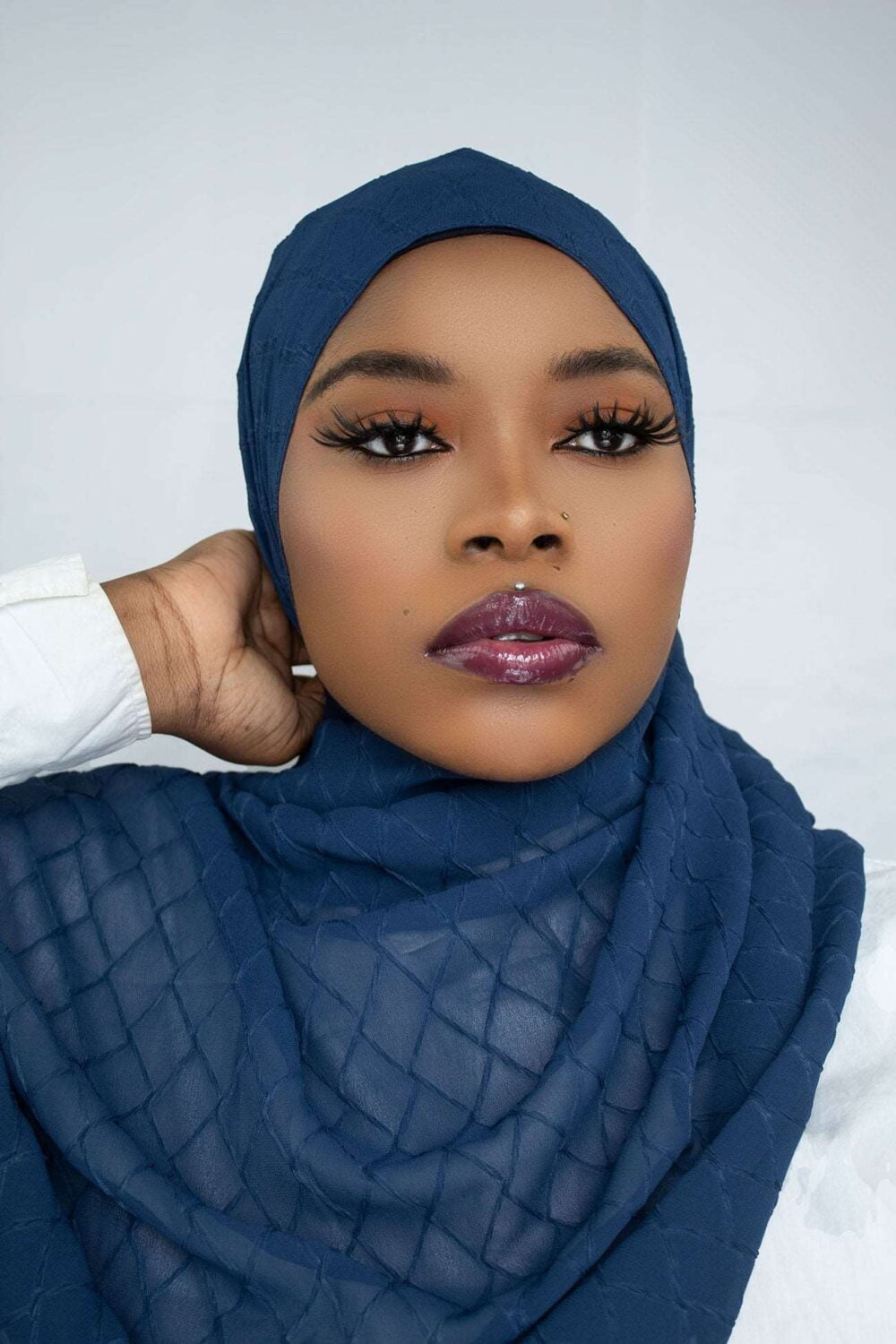 L'AMOUR CHIFFON HIJAB - NAVY