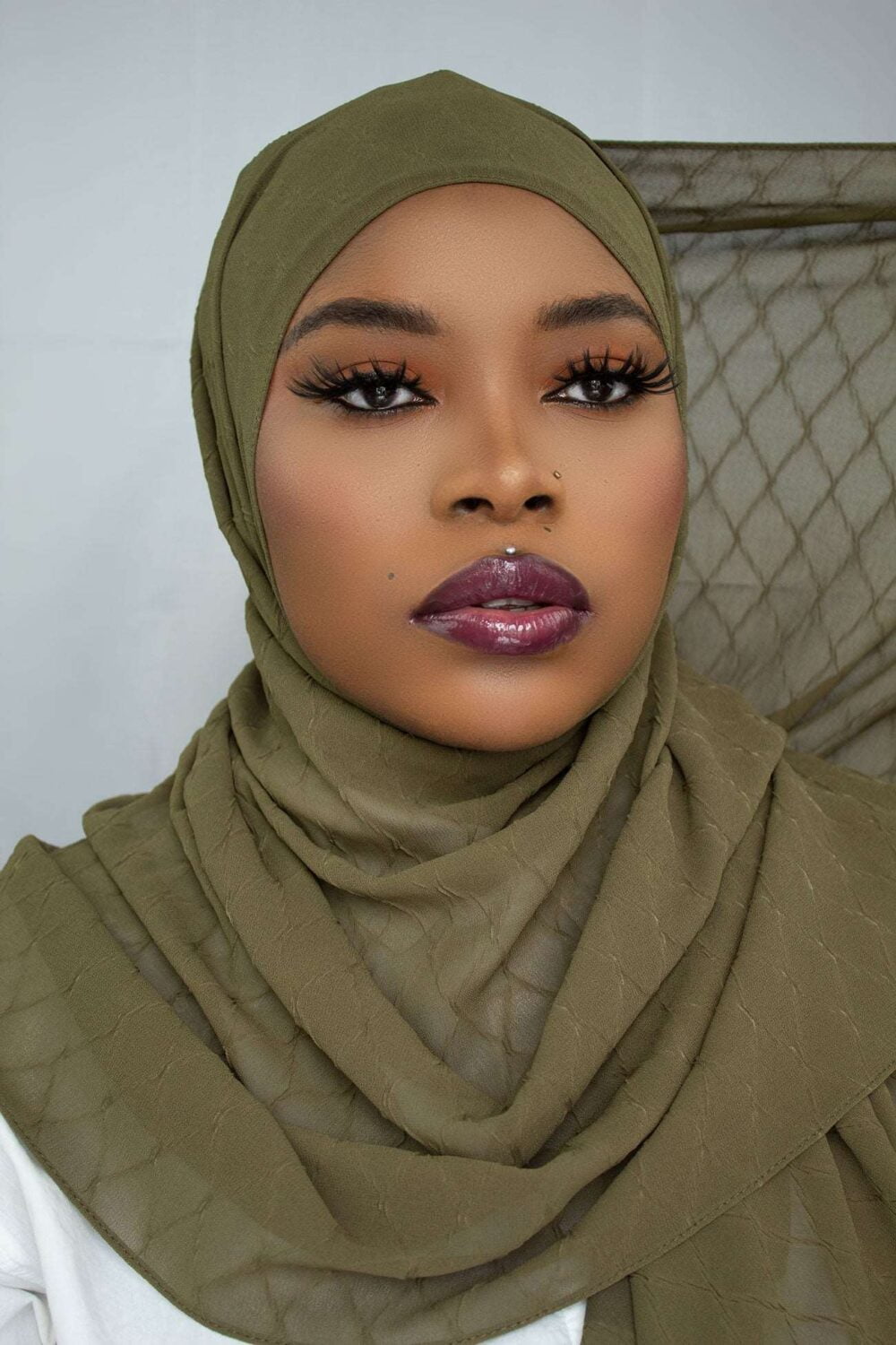 L'AMOUR CHIFFON HIJAB - OLIVE