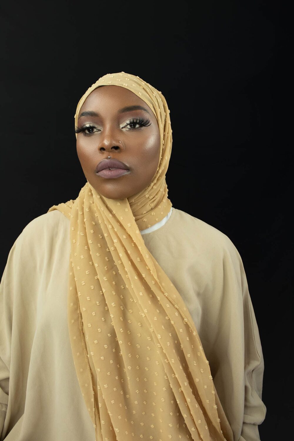 CLASSIC FUZZY CHIFFON HIJAB - LATTE - HIJABKINGDOM