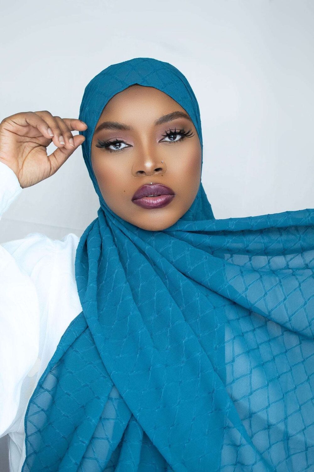 L'AMOUR CHIFFON HIJAB - CERULEAN