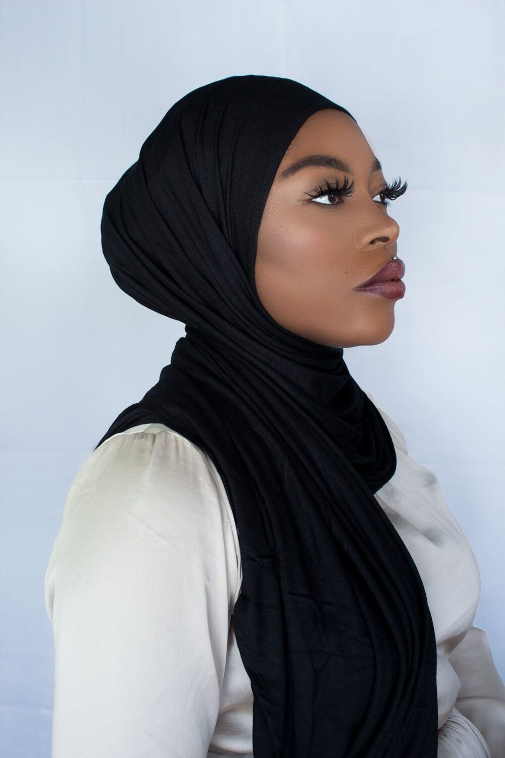 INSTANT PREMIUM JERSEY HIJAB -BLACK - HIJABKINGDOM