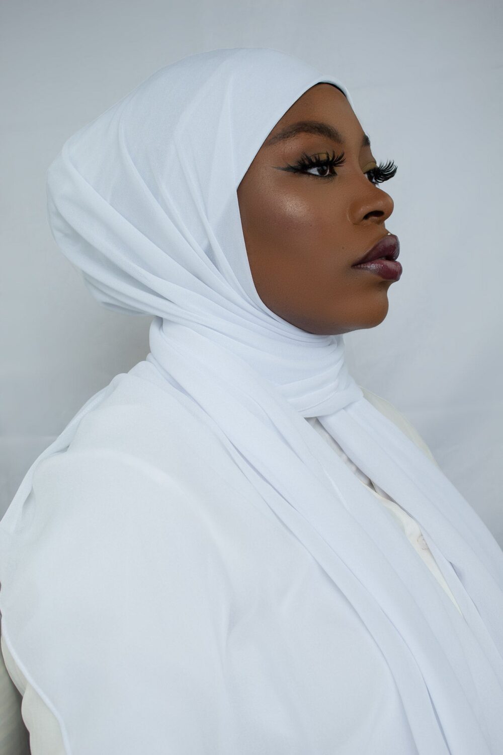 INSTANT CHIFFON HIJAB – WHITE - HIJABKINGDOM