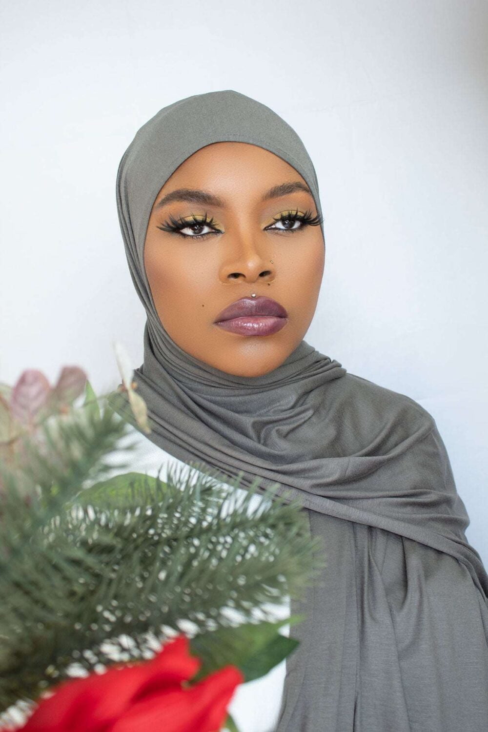 PREMIUM JERSEY HIJAB – GREY OLIVE