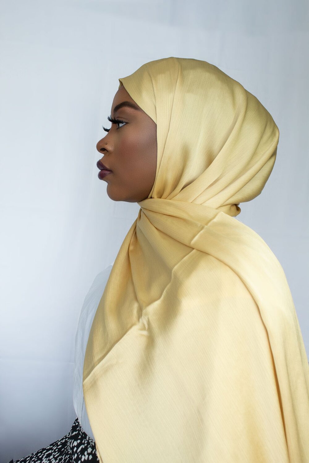 PREMIUM CRIKLE SATIN HIJAB - YELLOW GOLD - HIJABKINGDOM