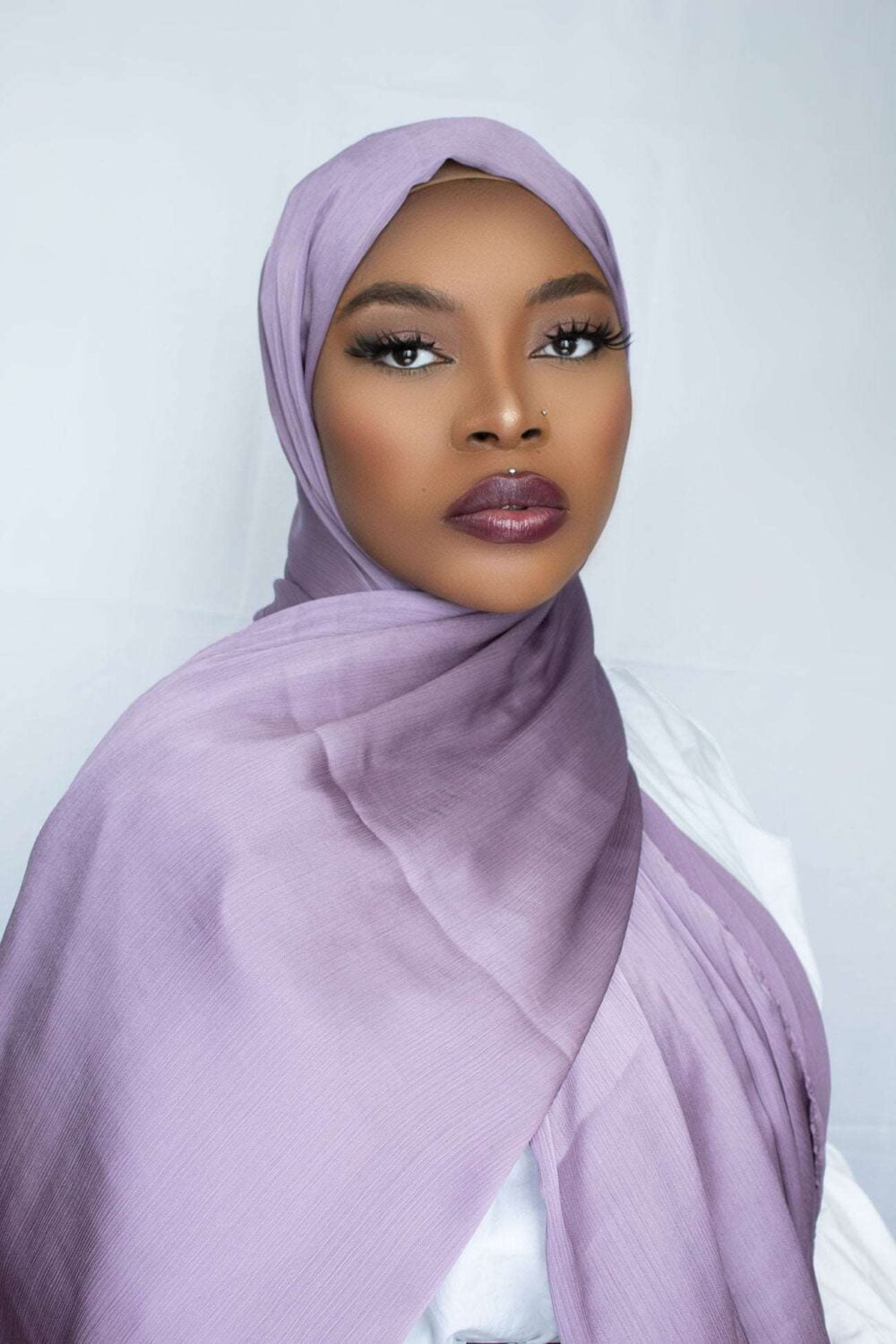 PREMIUM CRINKLE CRINKLE SATIN HIJAB -LAVENDER